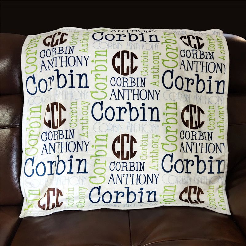 fleece baby blanket with name