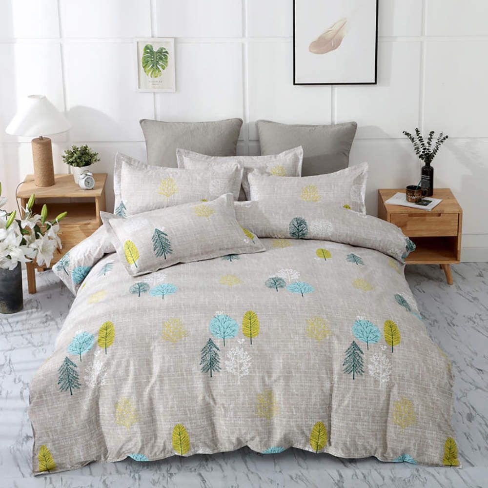 Floral Bedding Set King Size Simple Soft Beautiful Duvet Cover