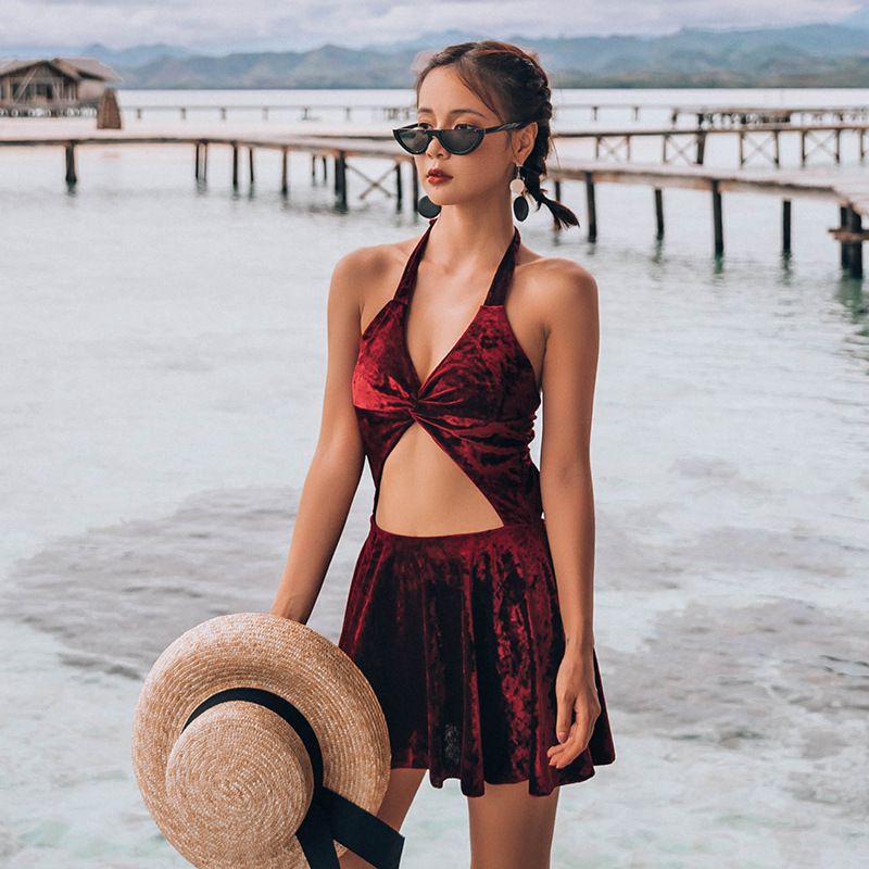 red velvet bathing suits
