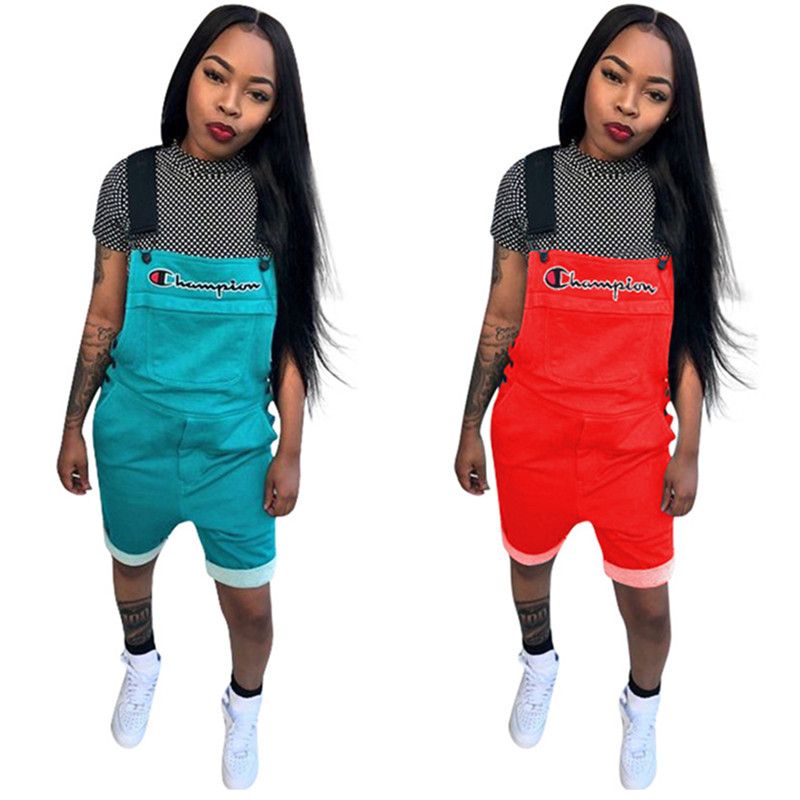 champion overalls shorts