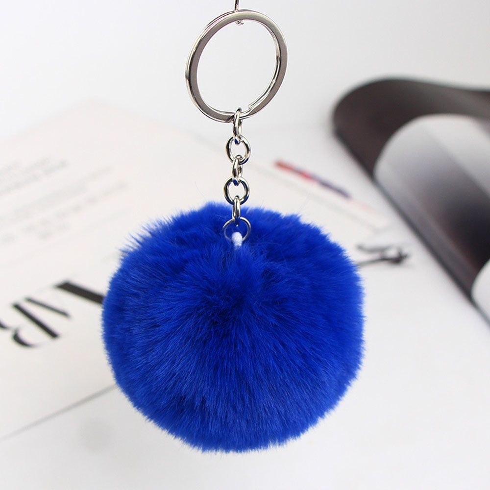 Faux Rabbit Fur Ball Keychain Fur Pom Pom Keychains Llaveros ...