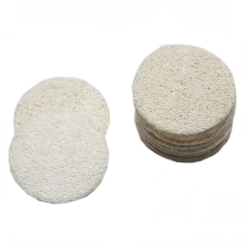 2020 Natural Loofah Facial Pads Loofah Disc Makeup Remove Exfoliating