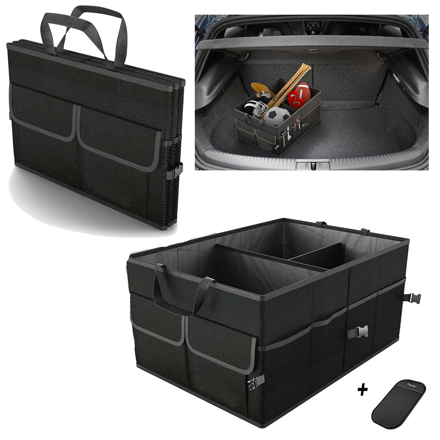 2021 Trunk Cargo Organizer Folding Caddy Storage Collapse Boxes Bin For