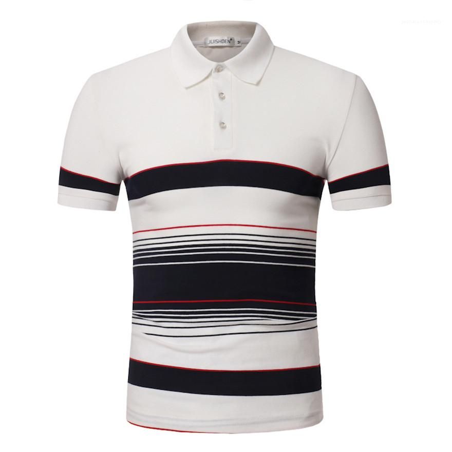 2020 Luxury Mens POLOS Designer Striped Short Sleeves Tshirt Fashion