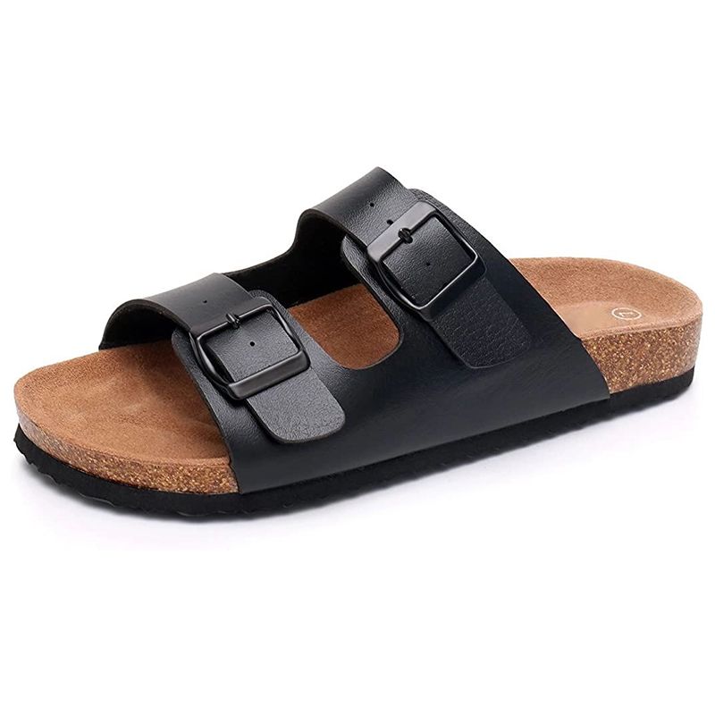 Womens Arizona 2 Strap Cork Footbed Sandals Platform Flip Flops Casual Summer Beach Slippers 
