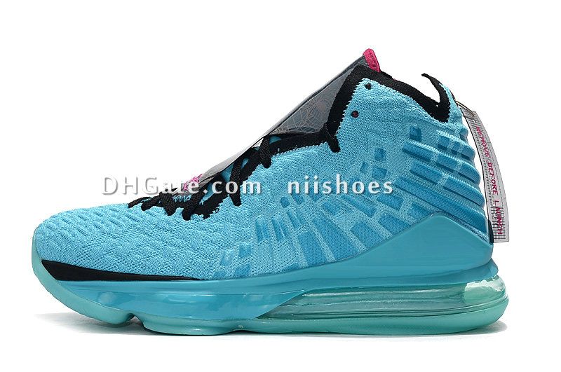 Nike LeBron 17 Bajo Blanco/Morado Negro Hombres