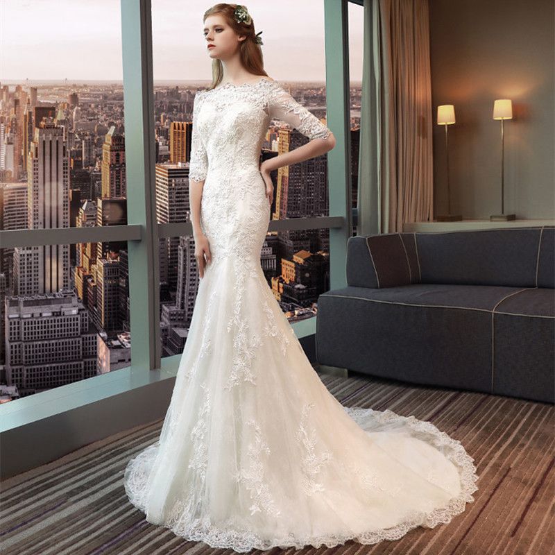 half mermaid wedding dress