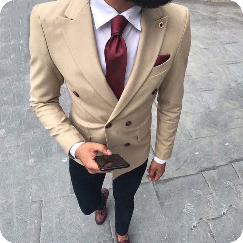 Khaki blazer with black pants Outlet