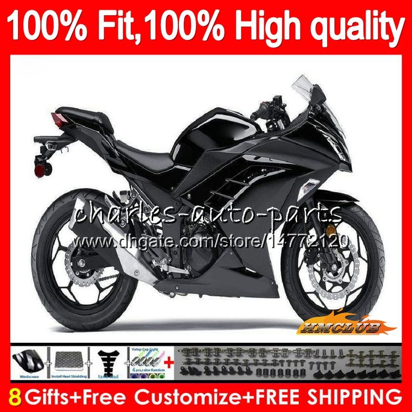 Injection For KAWASAKI ZX 300R ZX3R EX300 ZX 300R 27HC.29 EX300R ZX 3R 13 14 15 16 17 ZX300R 2013 2014 2015 2016 2017 Fairing Glossy Black Front Fairing Front Fairings From Charles Auto Parts, $324.03| DHgate.Com