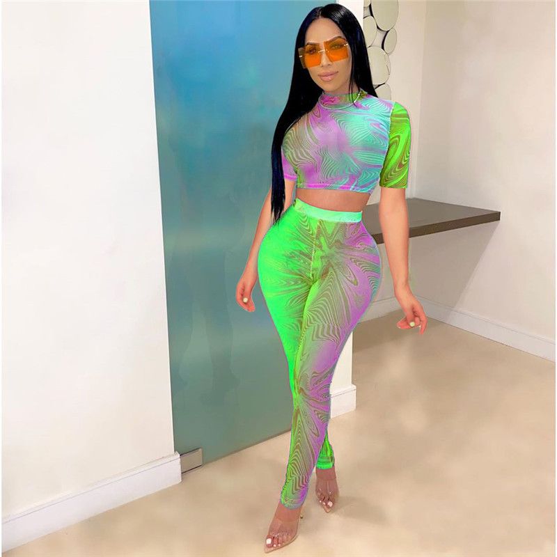 Compra Mujeres Tie Dye Sweat Suit Sexy 2 Piezas Conjunto De Manga Corta  Camiseta + Leggings Moda Verano Ropa Deportes Jogger Traje Trajes Casuales  Gratis 2868 Barato | Entrega Rápida Y Calidad | Es.Dhgate