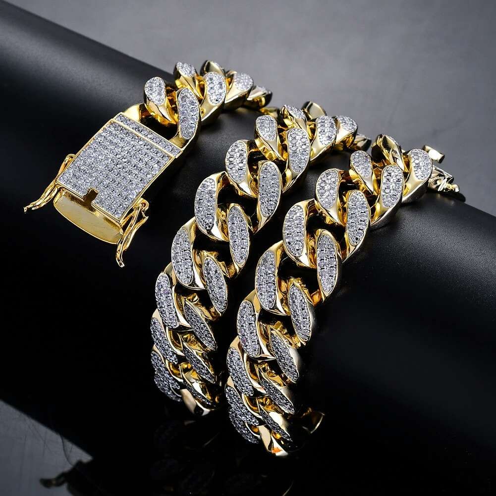 Hip Hop Diamonds Cuban Link Chains For 