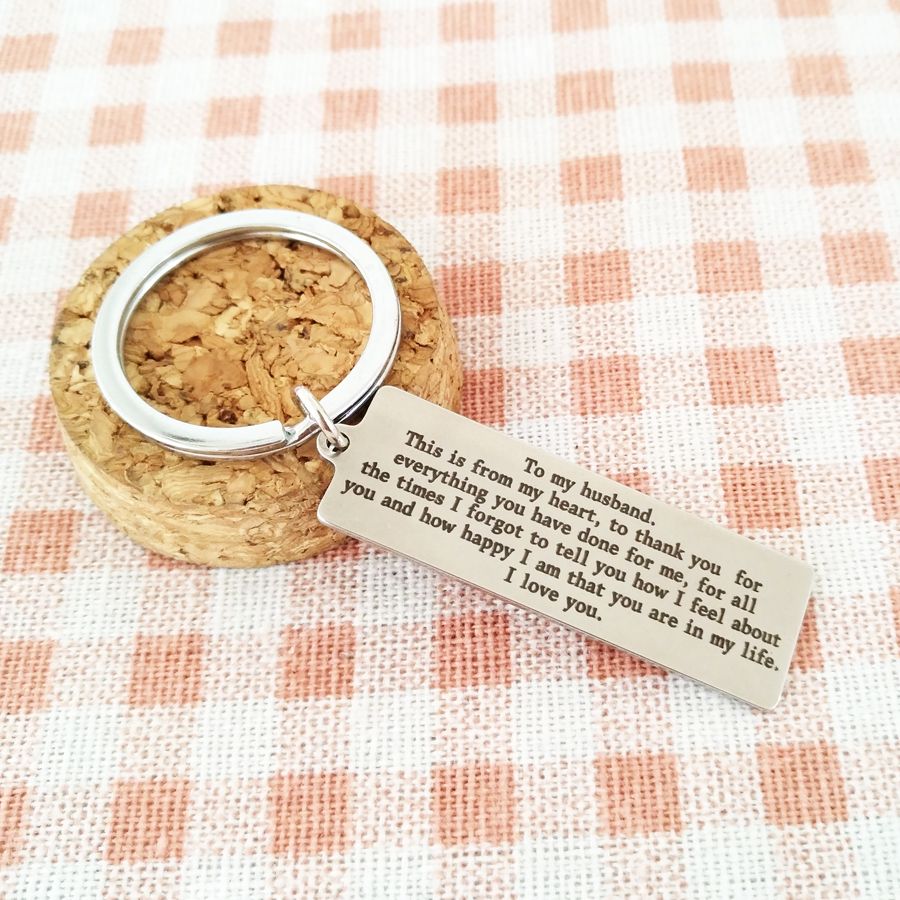 to my husband keyring