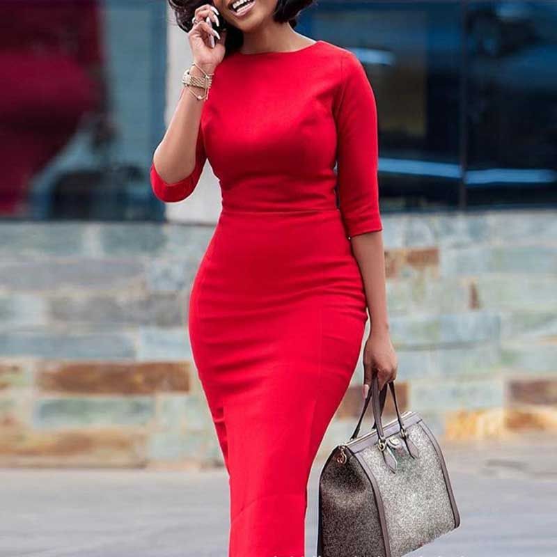 Vestidos rojos de invierno Clearance