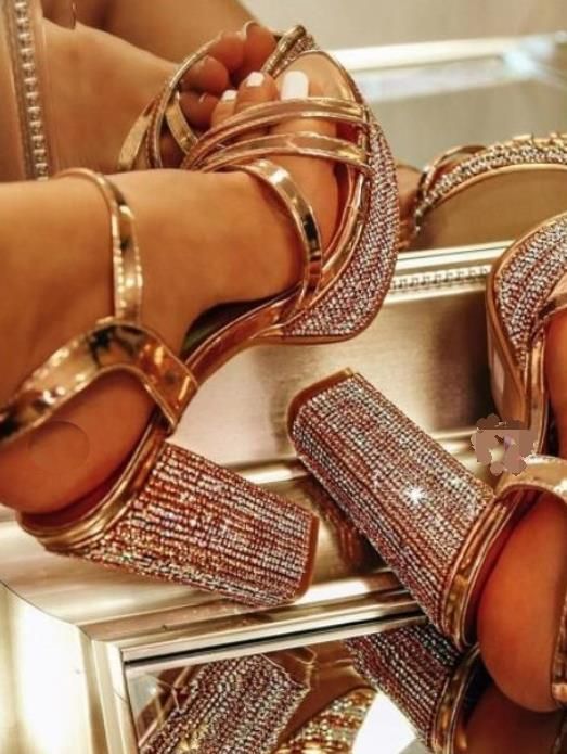 champagne wedding shoes rhinestone stiletto heels bridal sandals