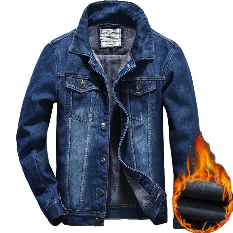 Compra Chaqueta De Camionero De Mezclilla Con Forro Polar De Invierno Jean  Denim Camisa Caliente Para Espesar Jeans Para Hombre Abrigo Térmico Outwear  Blazer Barato | Entrega Rápida Y Calidad | Es.Dhgate
