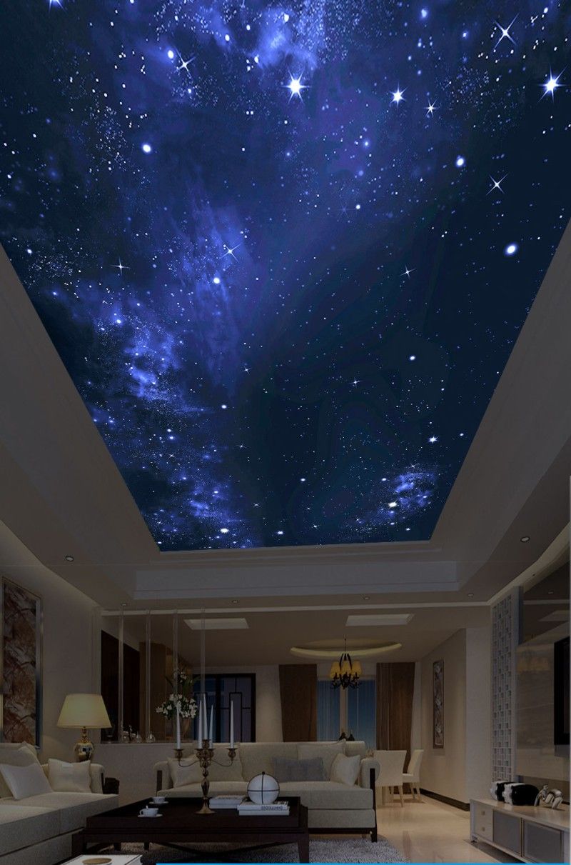 Custom 3d Photo Wallpaper Ceilings Beautiful Starry Sky High