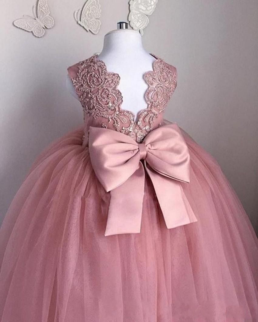 dusty pink girls dresses