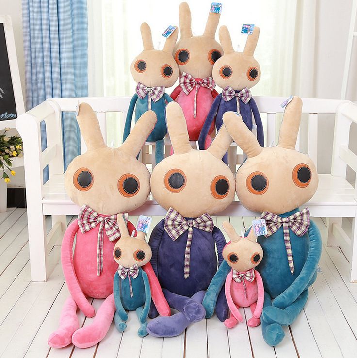 big eyed plush animals