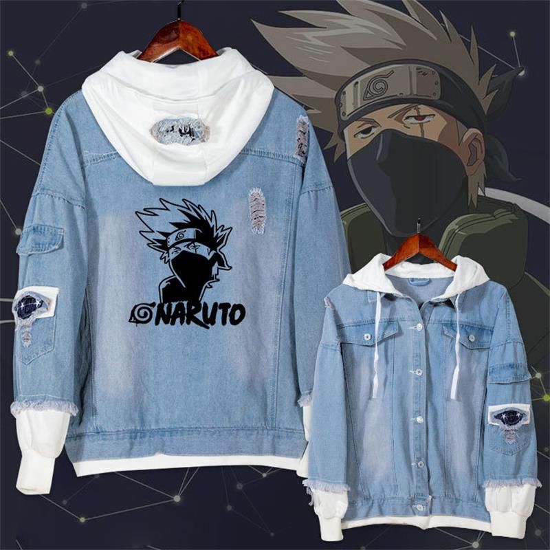 naruto jean jacket hoodie