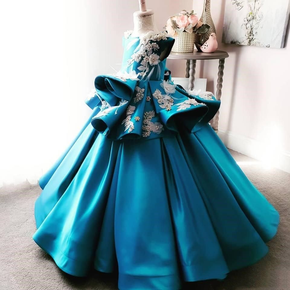 satin gown for kids