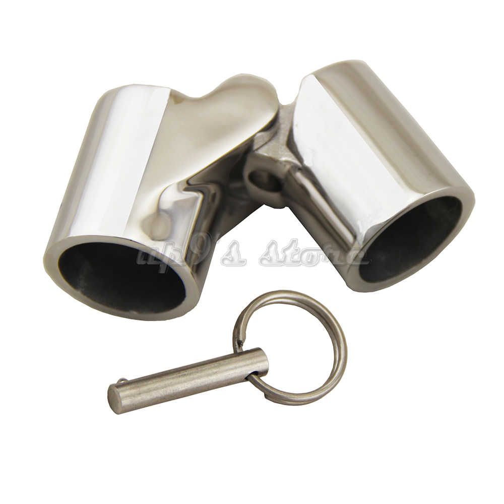 4x 316 Stainless Steel Folding Swivel Connector for 25mm Boat Rail Tube//Pipe