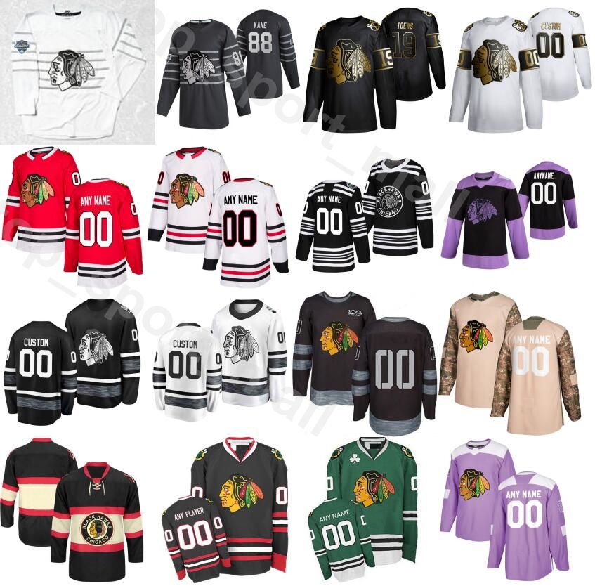 all black chicago blackhawks jersey
