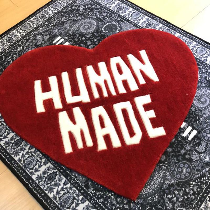 72%OFF!】 UPICK CLOTHESHUMAN MADE HEART RUG LARGE Red FREE