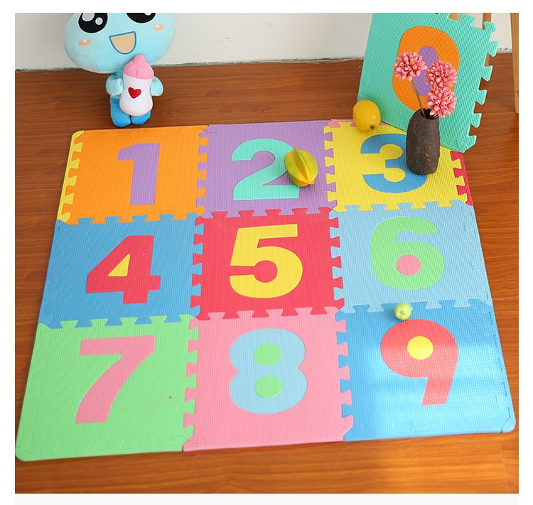 Baby Eva Foam Play Puzzle Mat Number 0 9 Interlocking Floor Mat
