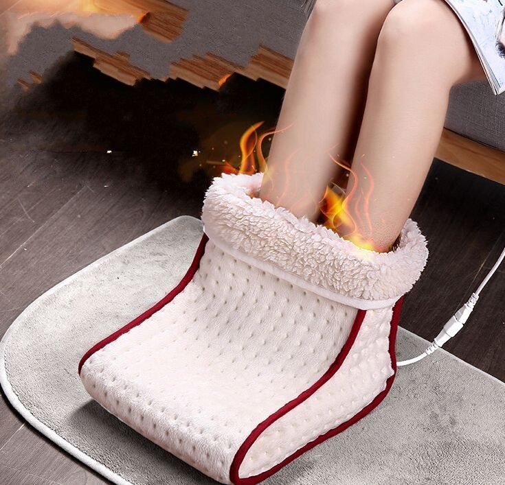 Electric Foot Heating Heated Cushion Warmer Slippers Washable Soft 110V USA 