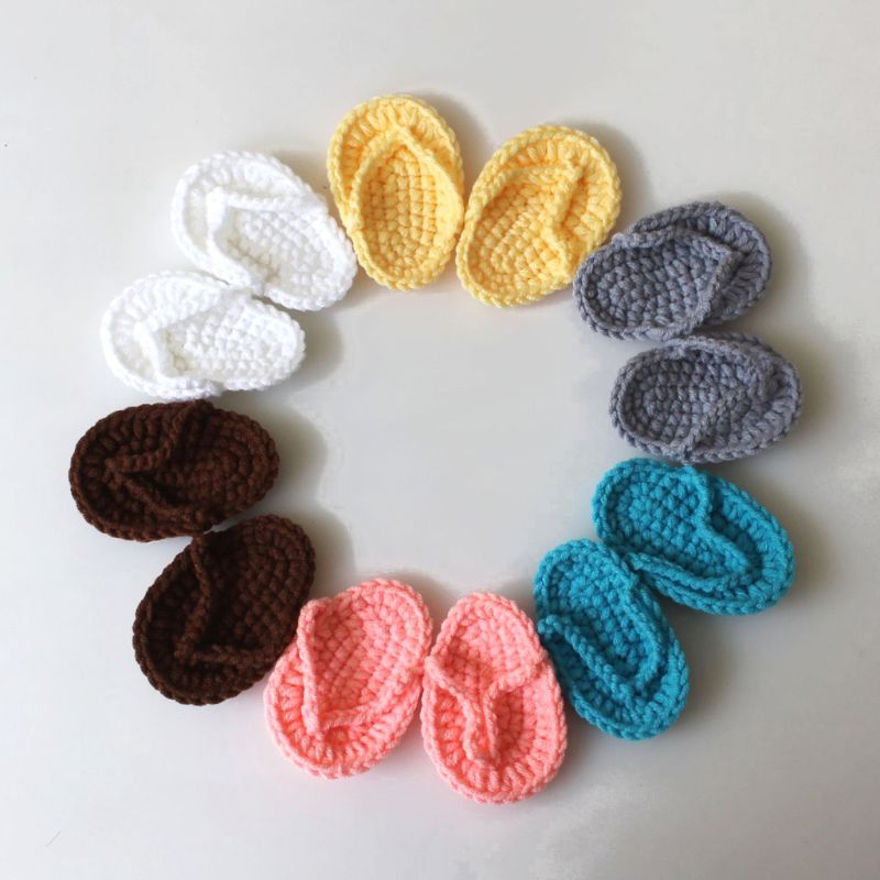 crochet baby slippers