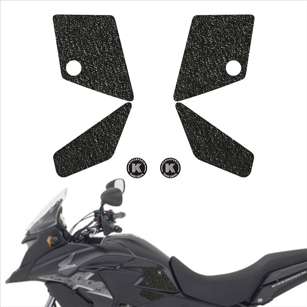 SHANGHh Motorcycle Gas Tank Traction Pads Fuel Tank Grips//Side Stickers Knee Grips Protectors Decal fit for Longjia Qingqi Ranger General Black