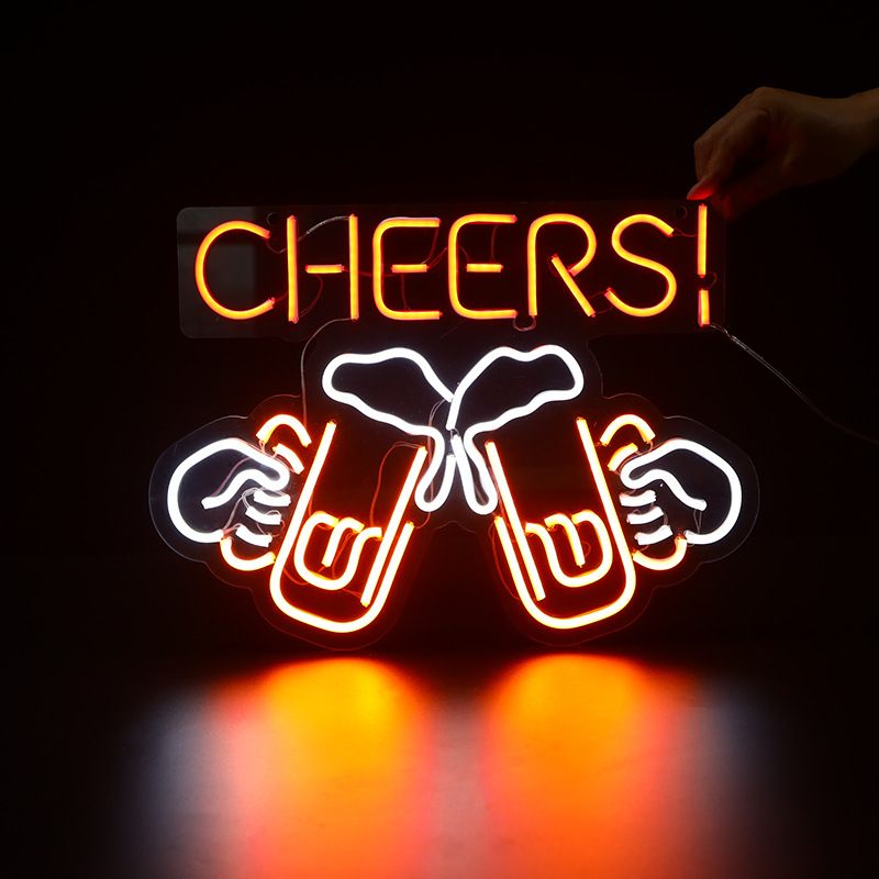 2020 Custom Neon Sign Cheers LED Flex Neon Bar And Beer Sign Shop Beer