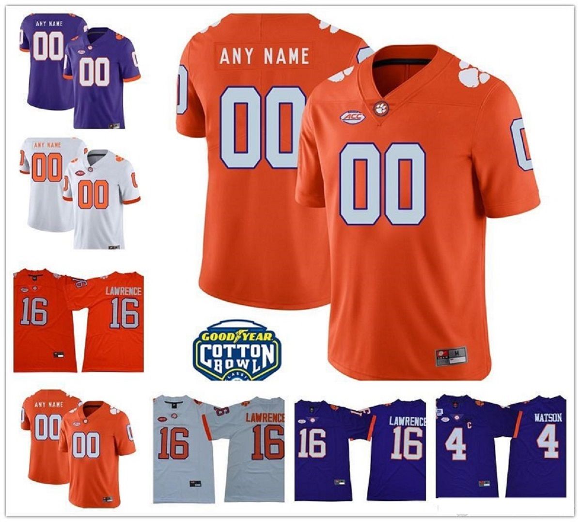 clemson football jersey custom
