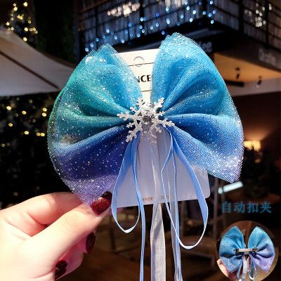 Christmas Snowflake Hair Accessories Bowknot Hair Clips For Girls