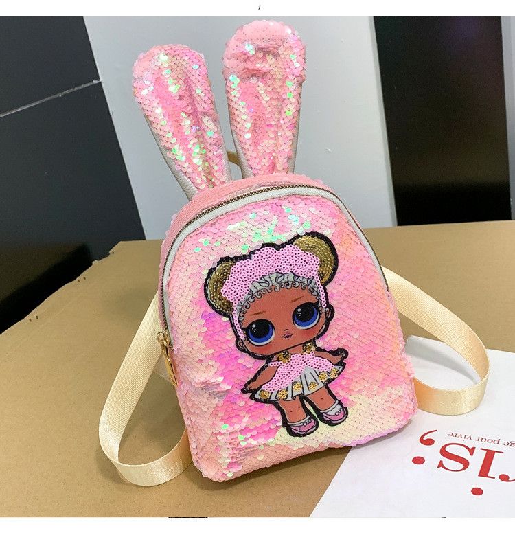 Kids bags LED Backpacks Girls Bag Cute Sequins Backpack Children Cartoon  School Bags Family Matching Bags