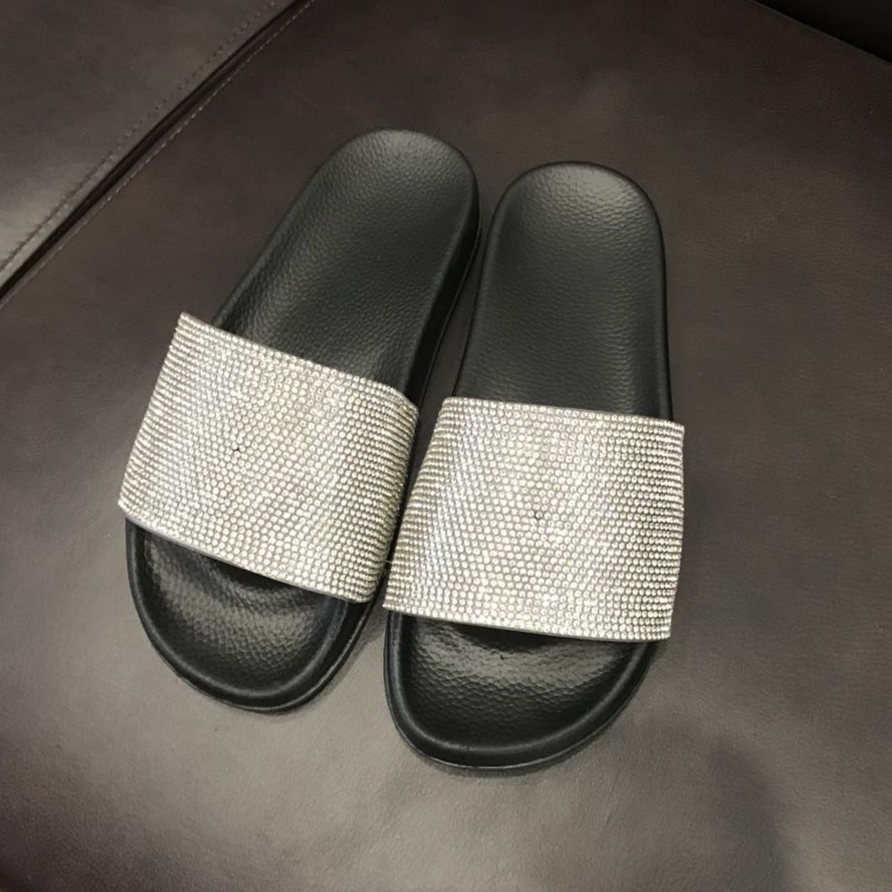 silver bling slides