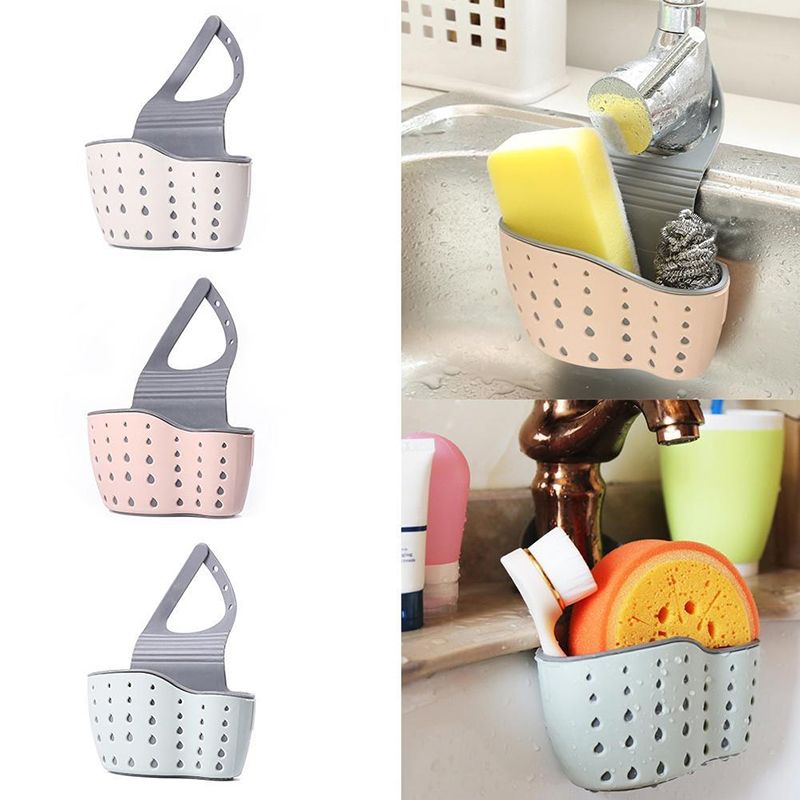 Kitchen Organizer Soap Storage Rack Sponge Sink Holder Cloth Drain Suction Cup