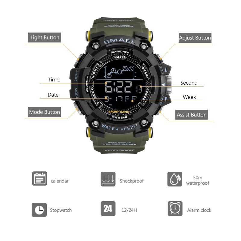 digital wrist stopwatch