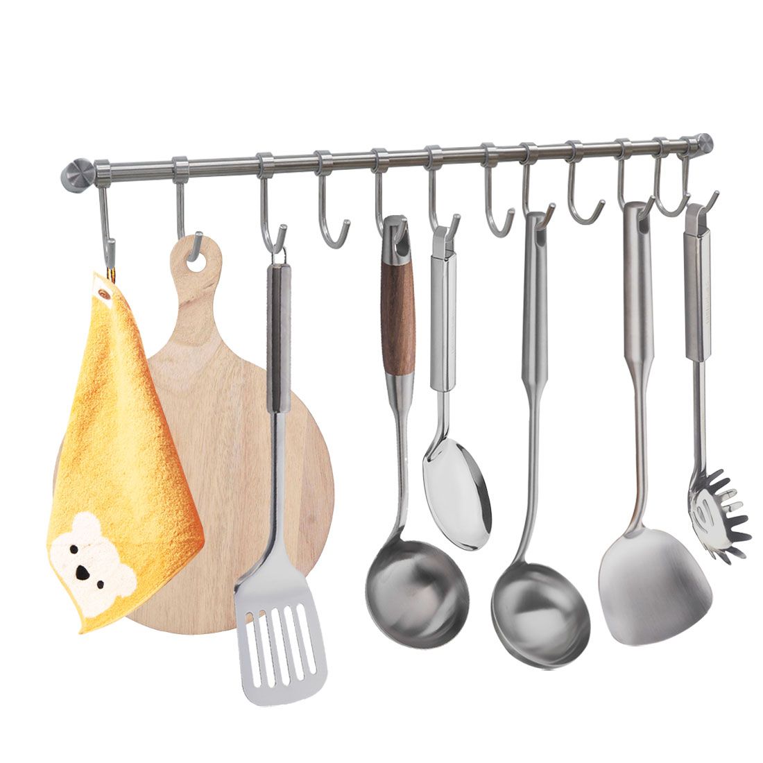 12 Hooks Kitchen Hook Rack Pantry Bar Kitchen Shelf American Style