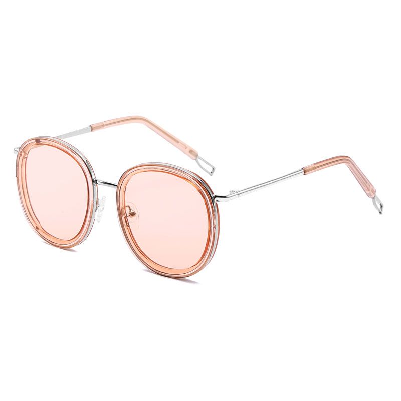 Gafas de sol redondas con montura de Metal para mujer anteojos de sol femeninos con montura de Met Gafas de sol redondas con montura de Metal para mujer anteojos de sol femeninos con montura de Met
