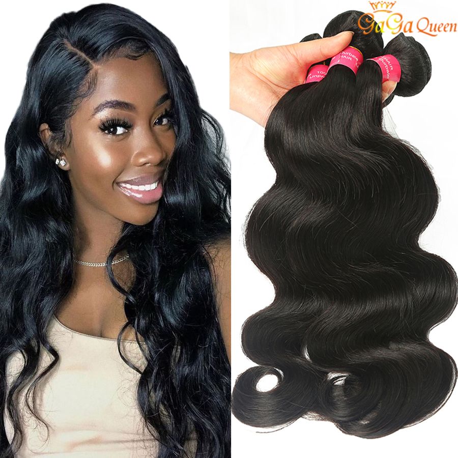 Brazilian Virgin Hair Body Wave Hair Extensions 4 Bundles 100% Human Hair  Weave 100g/Bundle 8-28 Inches Natural Color Factory Price