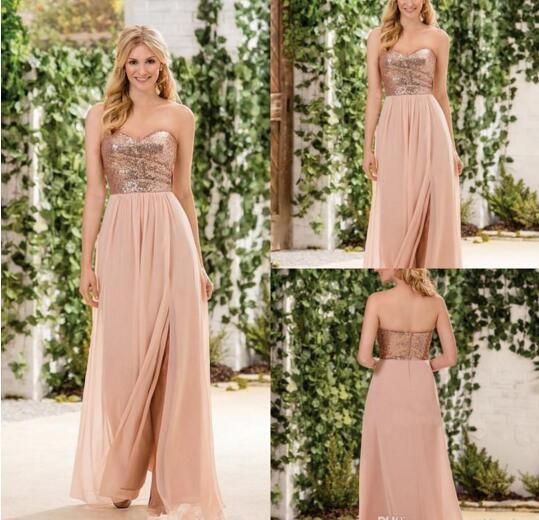 gold chiffon bridesmaid dresses