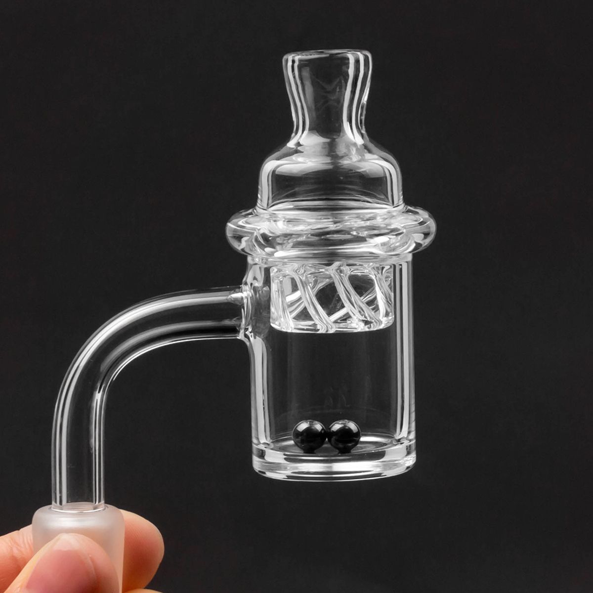 Quartz Banger & Carb Cap Set 14mm 18mm Male Female Terp Beveled Edge Bangers For Glass Water