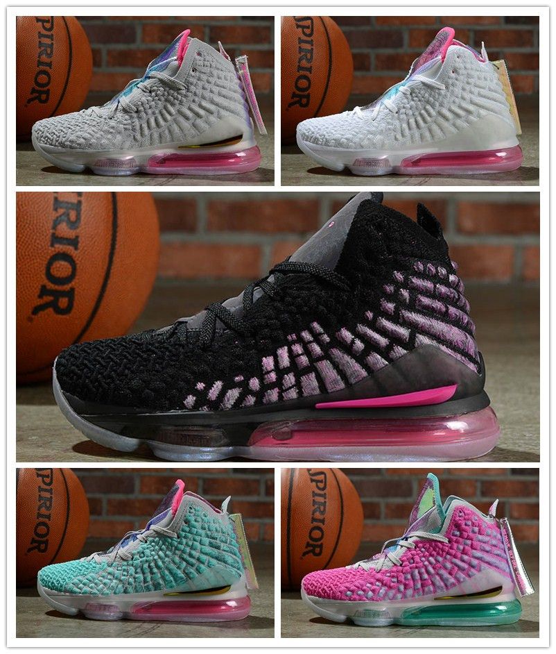 neon green and pink basketball shoes