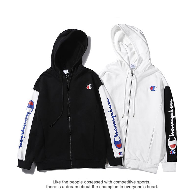 champion hooded zipper sweatshirts