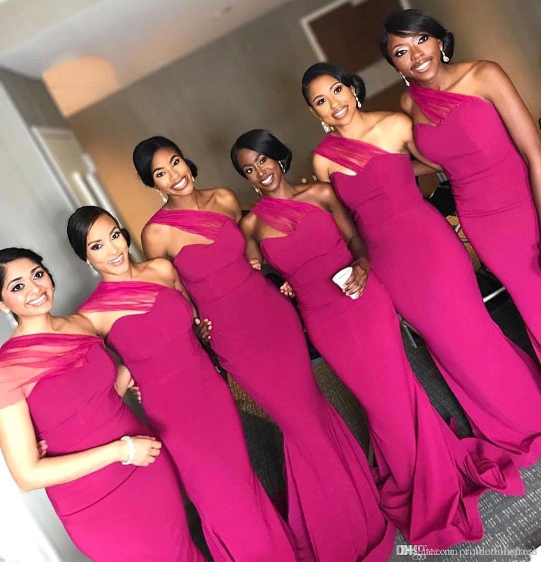 fuschia bridesmaid dress