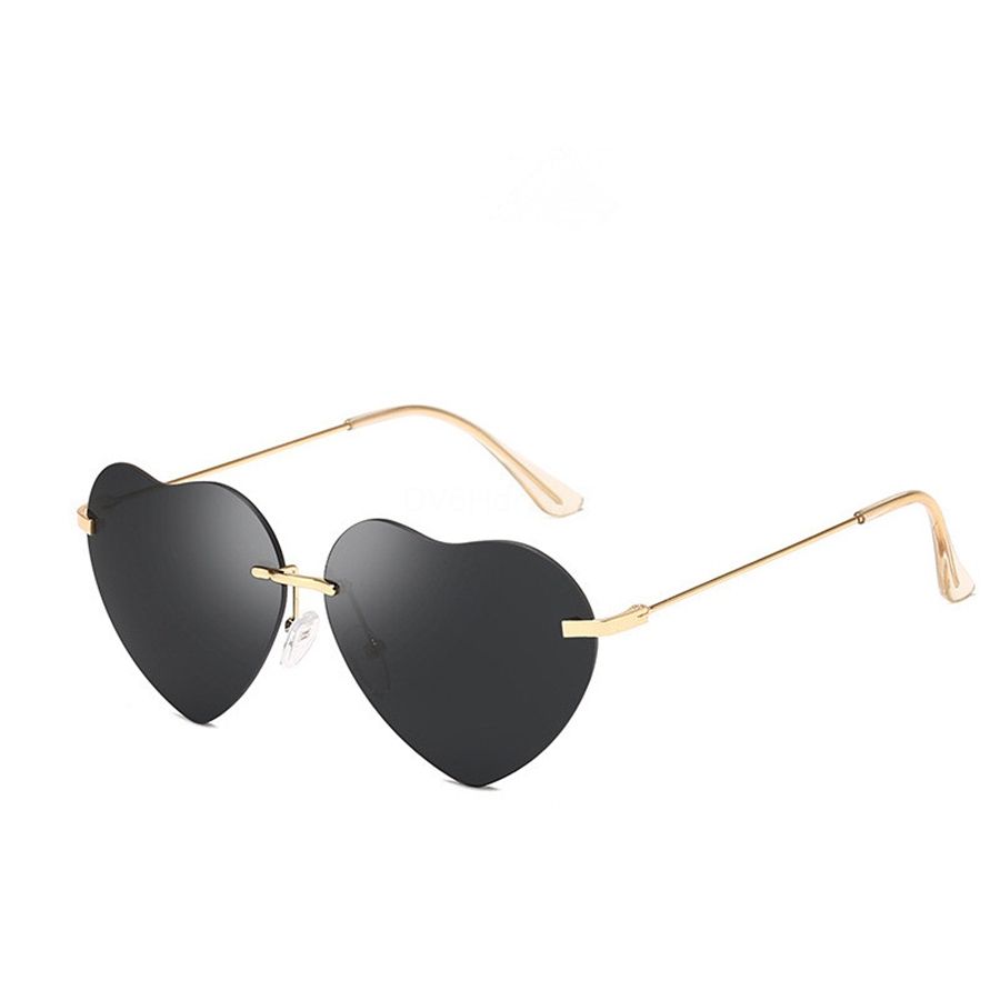 rhinestone heart shaped sunglasses