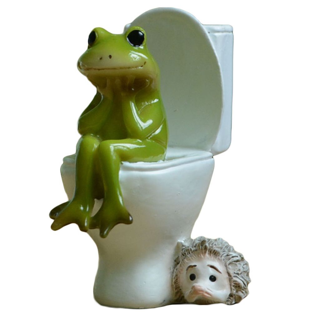 Creative Resin Frog Figurine Colleation Gift Home Decor Elegant Lady