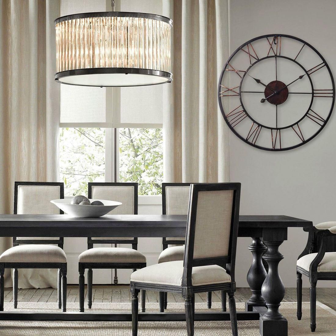 Satin Al Yeni Ekstra Genis Vintage Stil Bildirimi Metal Duvar Saati Country Style Cikolata Renkli Salon Duvar Saatleri Mekanik Moda Tl333 07 Dhgate Comda