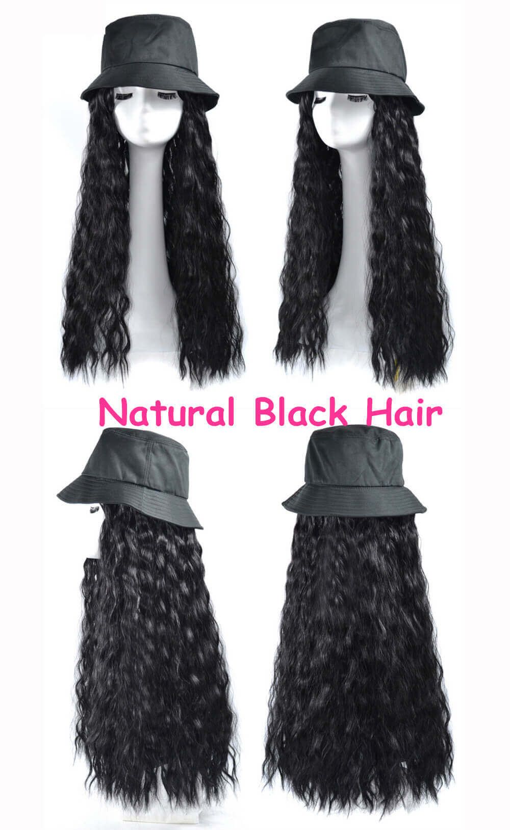 Rybak # 039; S Hat Natural Black Curly Hair